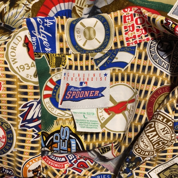 Reyn Spooner World Series Shirt. Size Large. - Picture 2 of 3